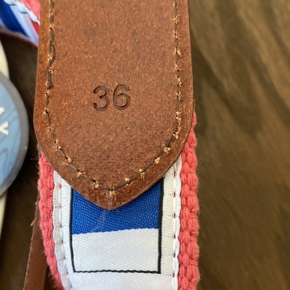CASTAWAY Nantucket Men’s Nautical Belt- Bowsprit Hurricane Red (Pink) Sz… - Picture 5 of 7